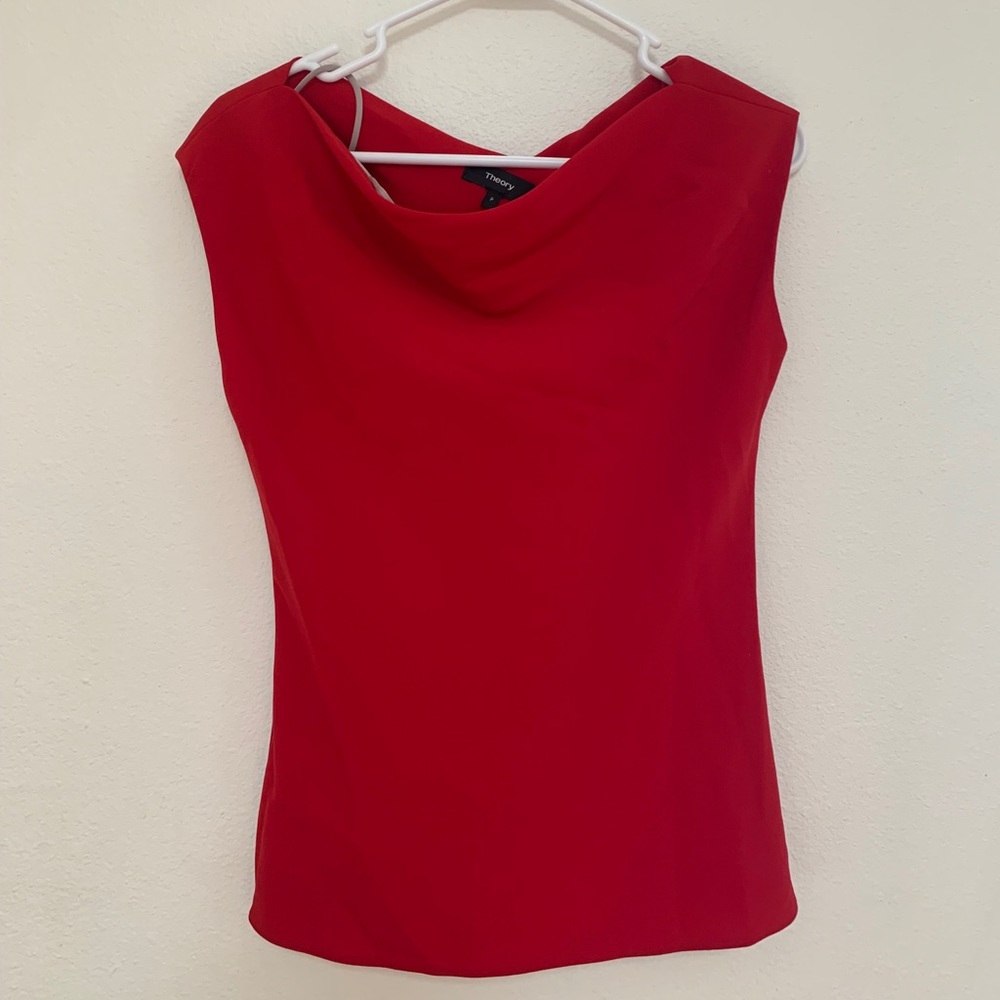 Theory Peppercorn Classic Crepe top